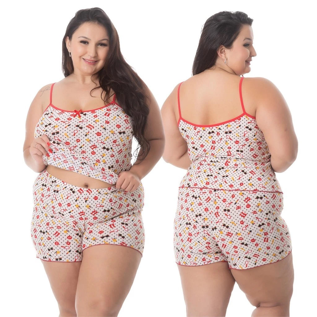 Kit Pijama Feminino Plus Size