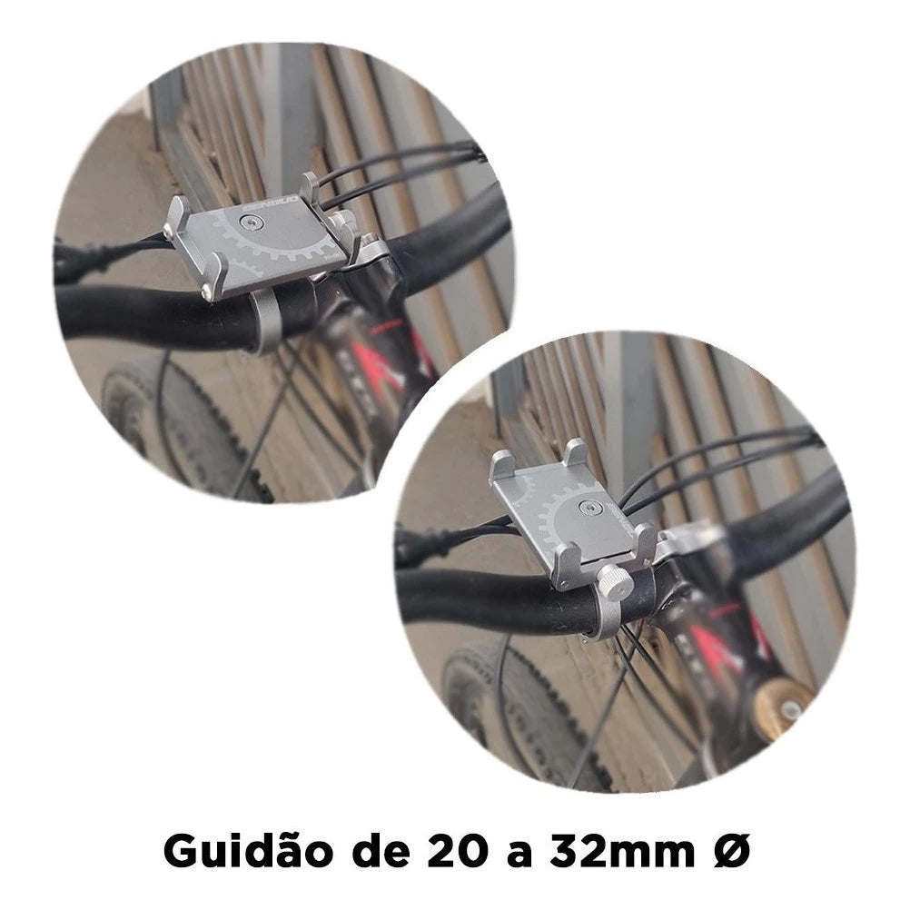 Suporte Celular Moto e Bike Alumínio Blindado: Anti-Queda e Vibração